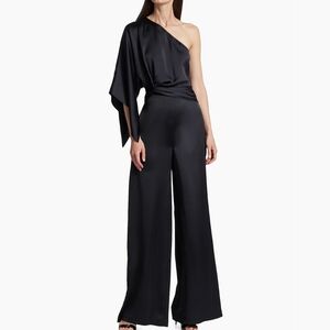 Ramy Brook Cream Satin Wide-Leg Pants.        G4